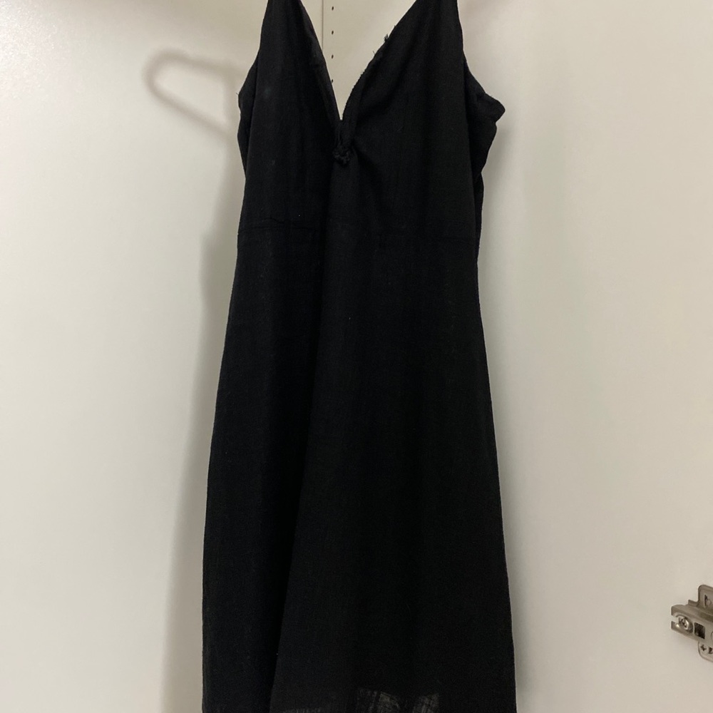 black mini dress